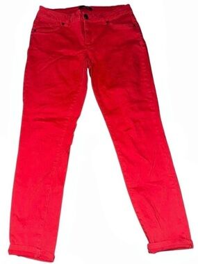 1822 Denim Red Skinny Jeans Size 6 Like New